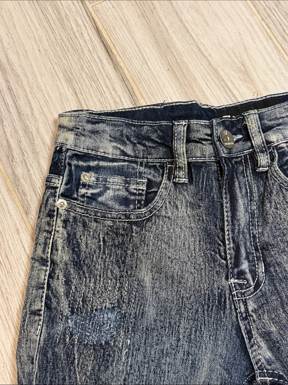 Kids Black Washed Slim Fit Jeans
